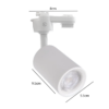 FOCO PORTA GU10 BLANCO A RIEL MONOFASICO MODELO AQUILA - Imagen 2